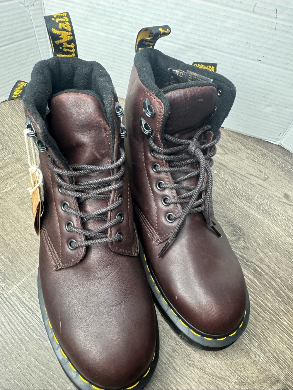 Dr. Martens Women's Brown Leather Lace-Up  Boots
